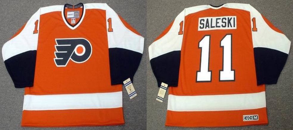 2019 Men Philadelphia Flyers #11 Saleski Orange CCM NHL jerseys